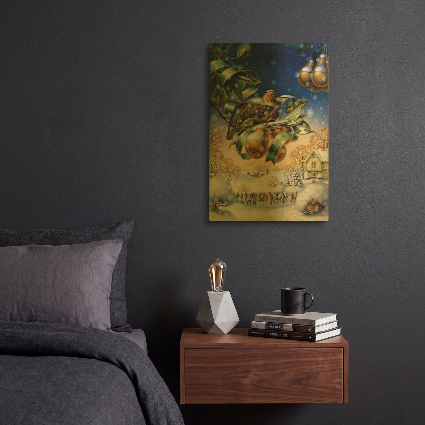 'Partridge In A Pear Tree' By Dan Craig Gold Metal Wall Art