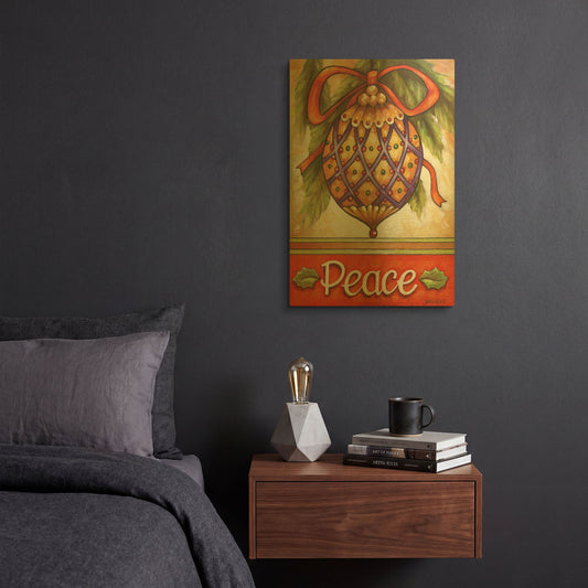 'Peace Ornament' By Cathy Horvath Gold Metal Wall Art