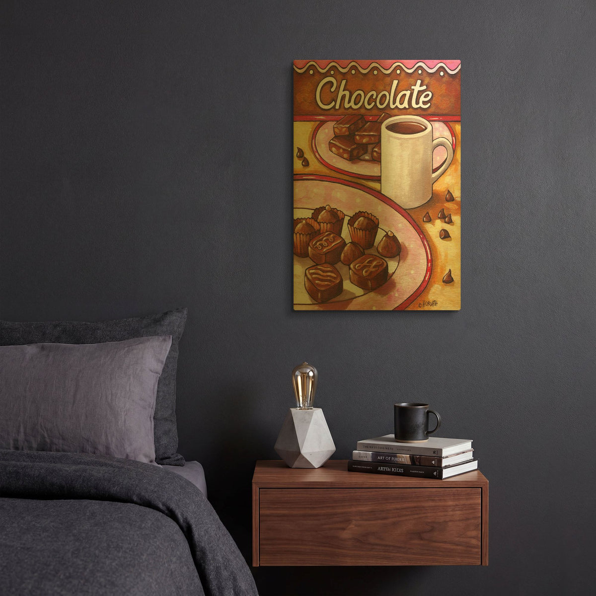 'Chocolate' By Cathy Horvath Gold Metal Wall Art