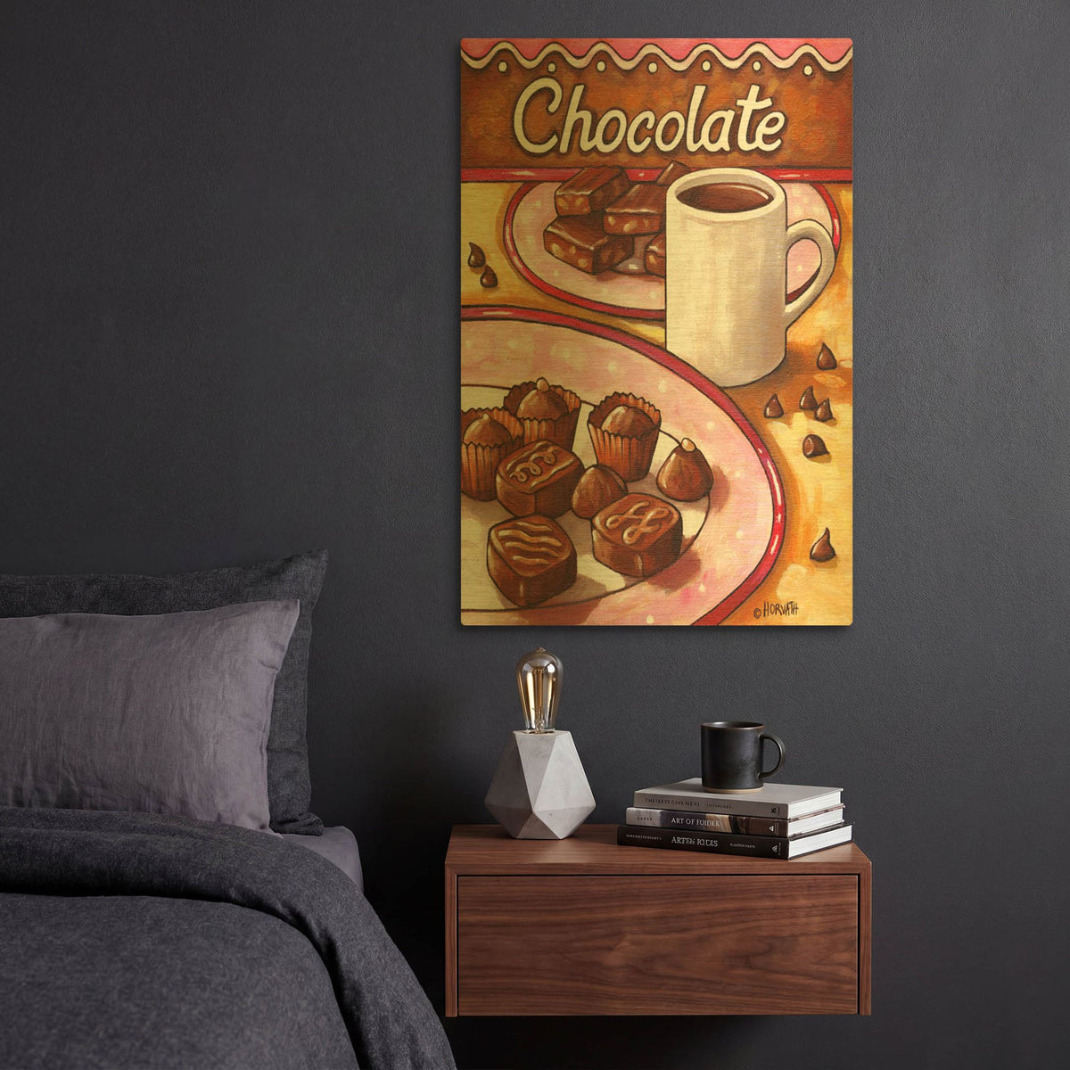 'Chocolate' By Cathy Horvath Gold Metal Wall Art