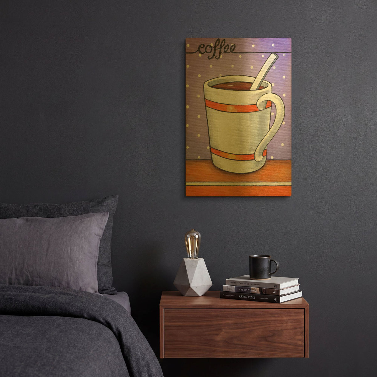 'Good Morning Cafe Coffee' By Cathy Horvath Gold Metal Wall Art