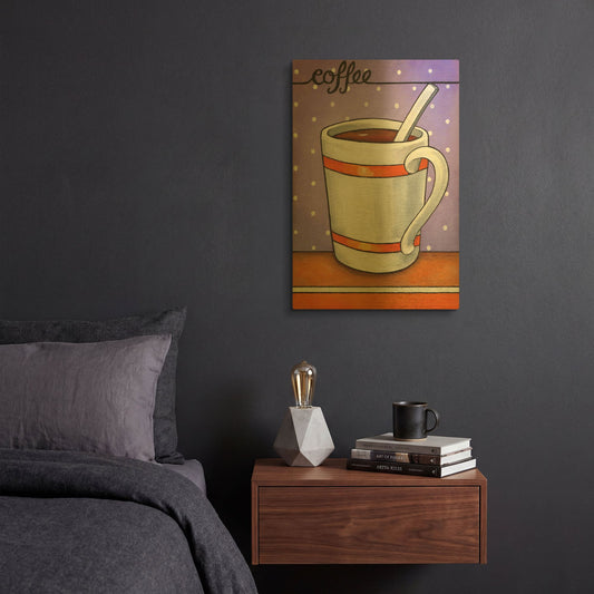 'Good Morning Cafe Coffee' By Cathy Horvath Gold Metal Wall Art