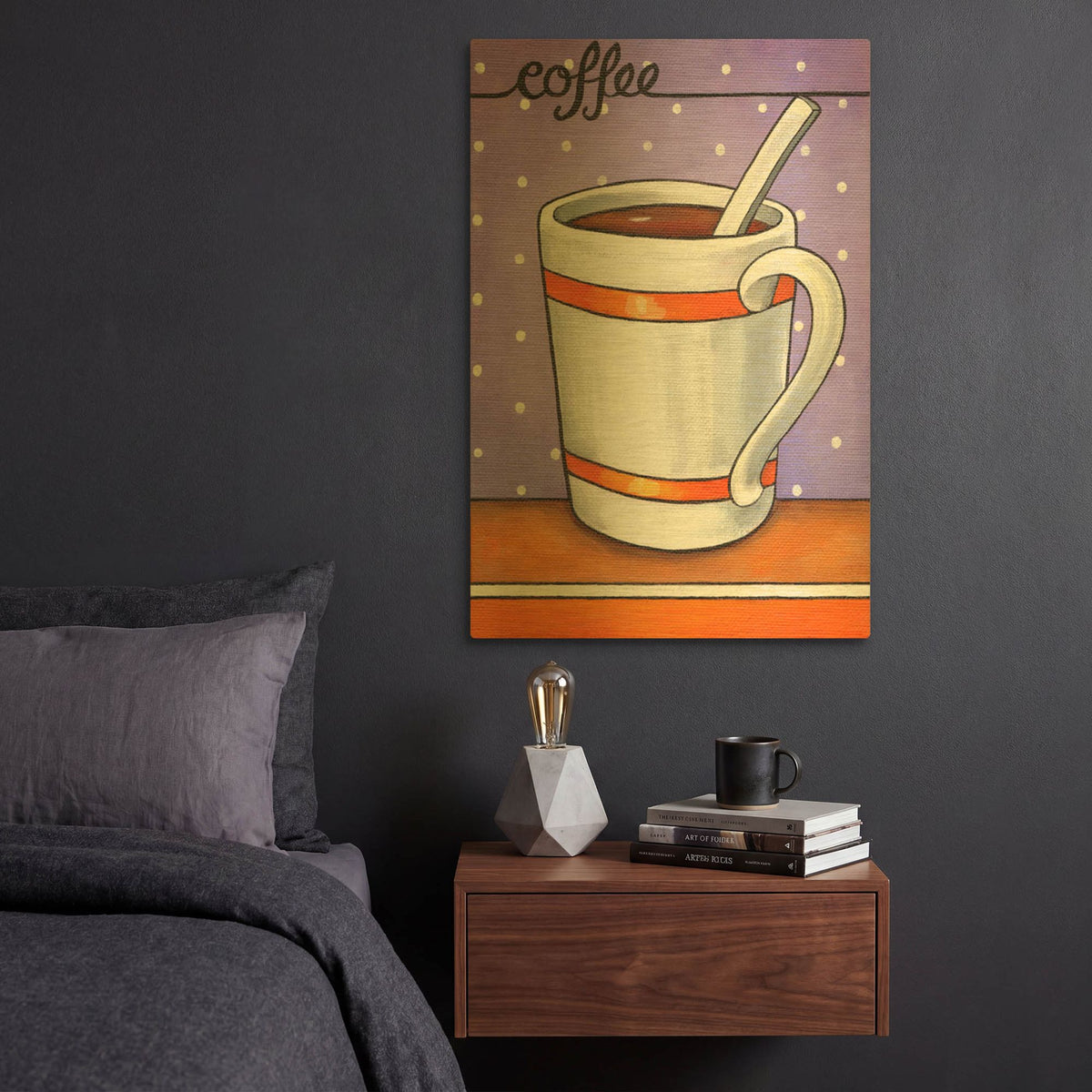 'Good Morning Cafe Coffee' By Cathy Horvath Gold Metal Wall Art