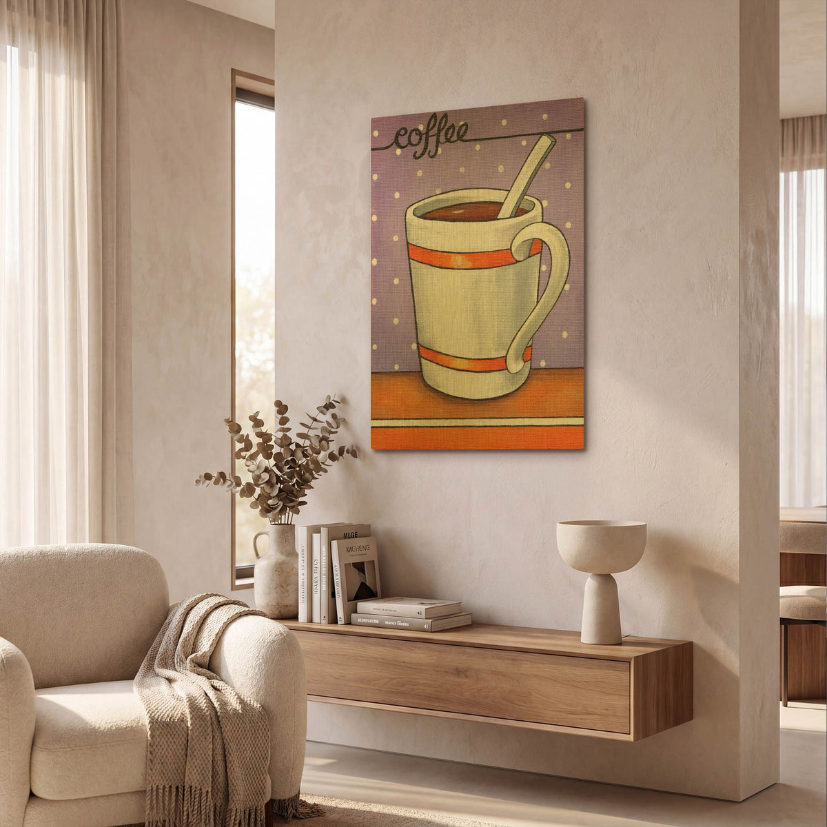 'Good Morning Cafe Coffee' By Cathy Horvath Gold Metal Wall Art