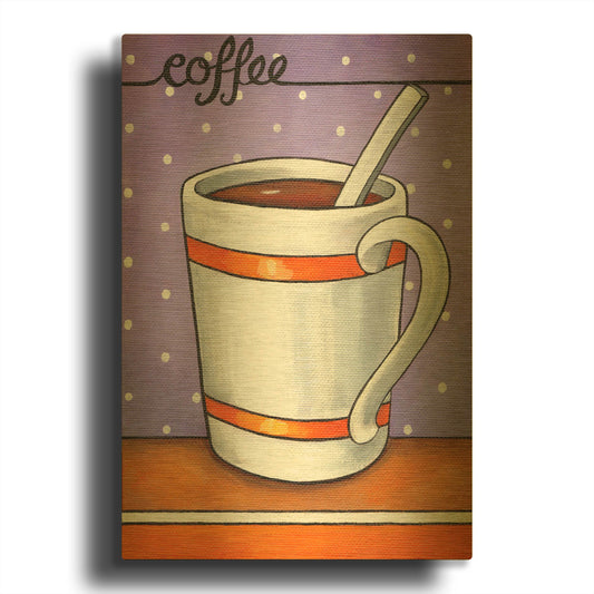 'Good Morning Cafe Coffee' By Cathy Horvath Gold Metal Wall Art