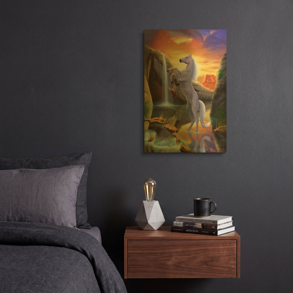 'Desert Horse' By Chris Dobrowolski Gold Metal Wall Art