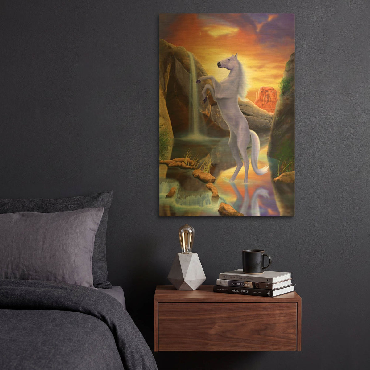 'Desert Horse' By Chris Dobrowolski Gold Metal Wall Art