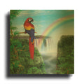 'Macaw' By Chris Dobrowolski Gold Metal Wall Art
