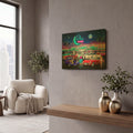 'Drive In' By Chris Dobrowolski Gold Metal Wall Art