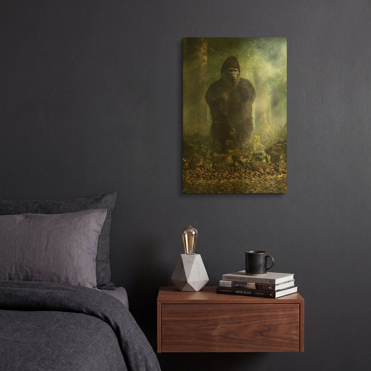 'Gorilla' By Daniel Eskridge Gold Metal Wall Art