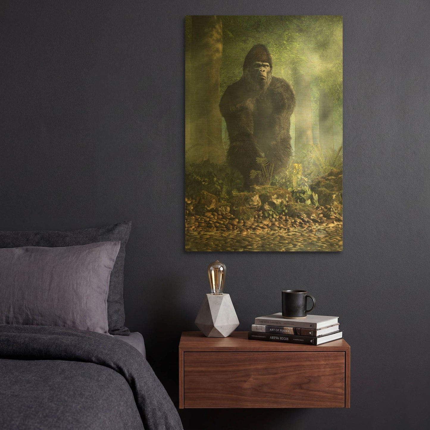 'Gorilla' By Daniel Eskridge Gold Metal Wall Art