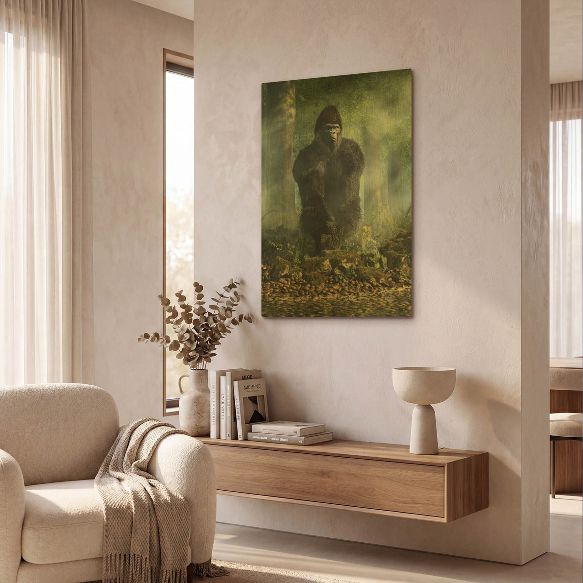 'Gorilla' By Daniel Eskridge Gold Metal Wall Art
