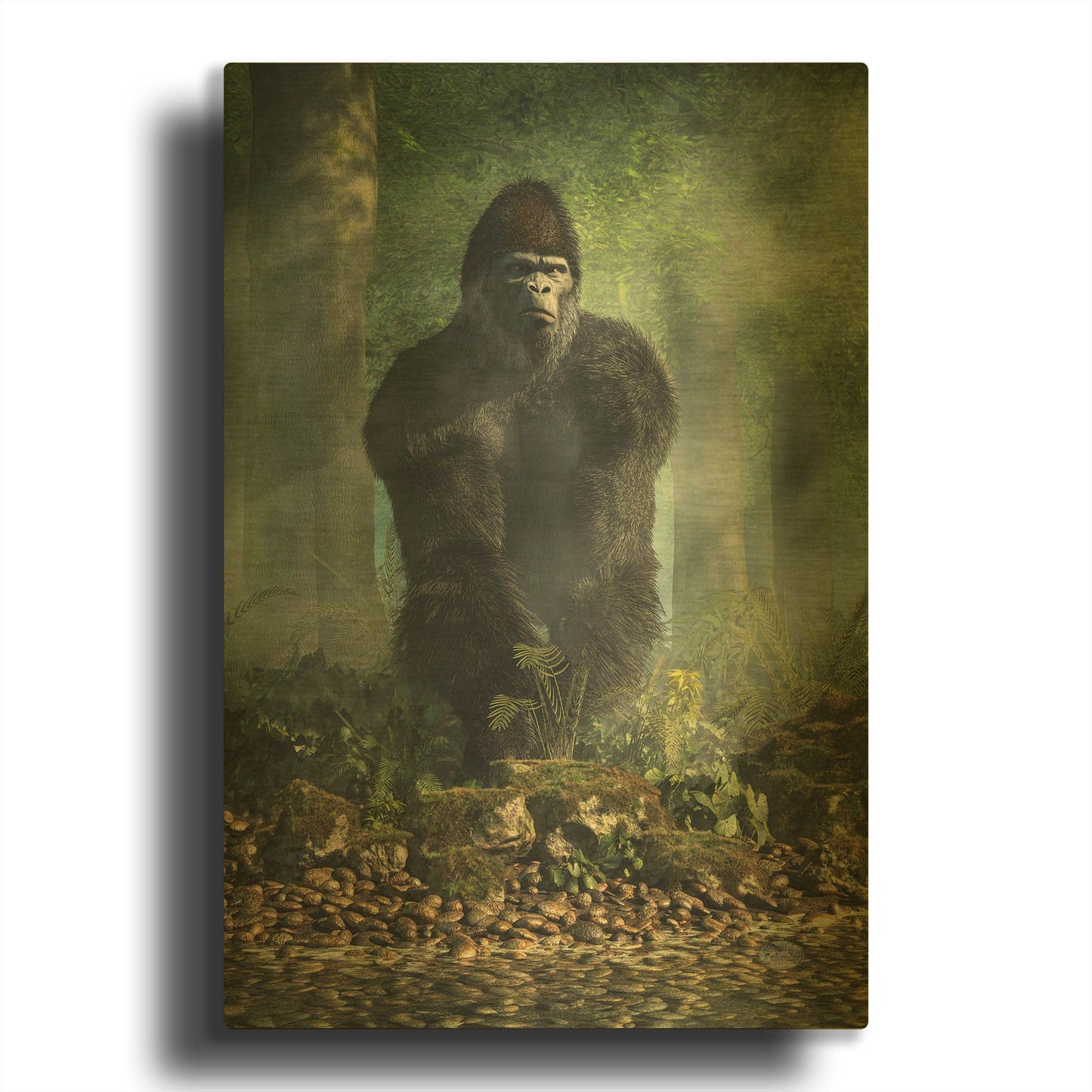 'Gorilla' By Daniel Eskridge Gold Metal Wall Art