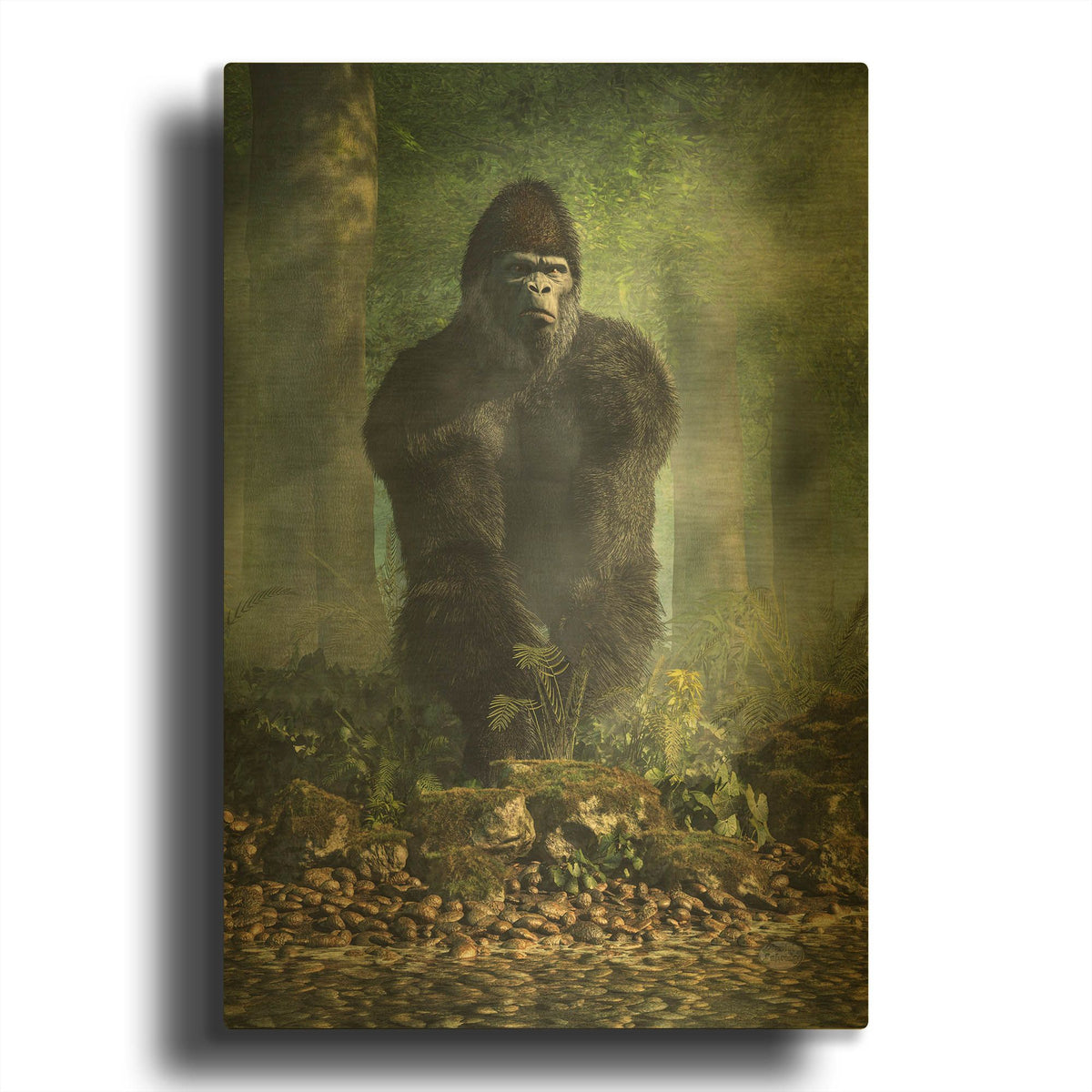 'Gorilla' By Daniel Eskridge Gold Metal Wall Art