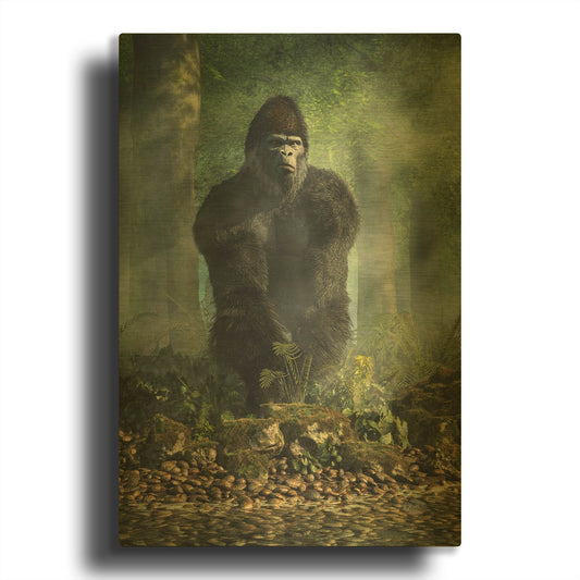 'Gorilla' By Daniel Eskridge Gold Metal Wall Art
