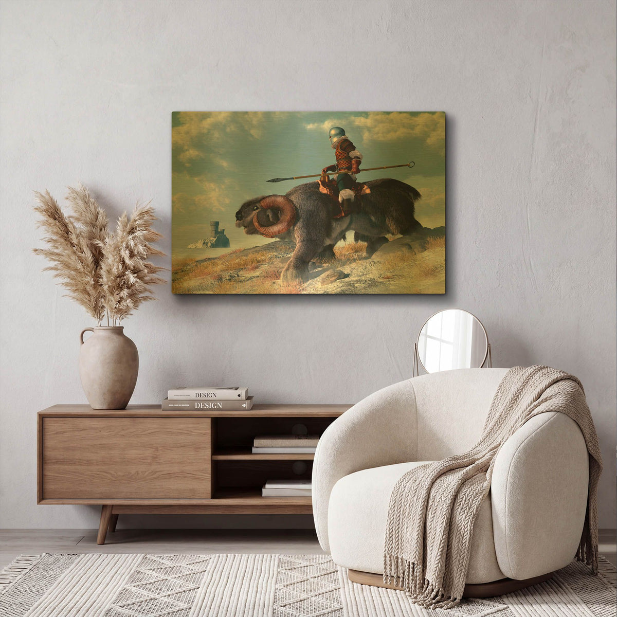 'Winter Warrior' By Daniel Eskridge Gold Metal Wall Art