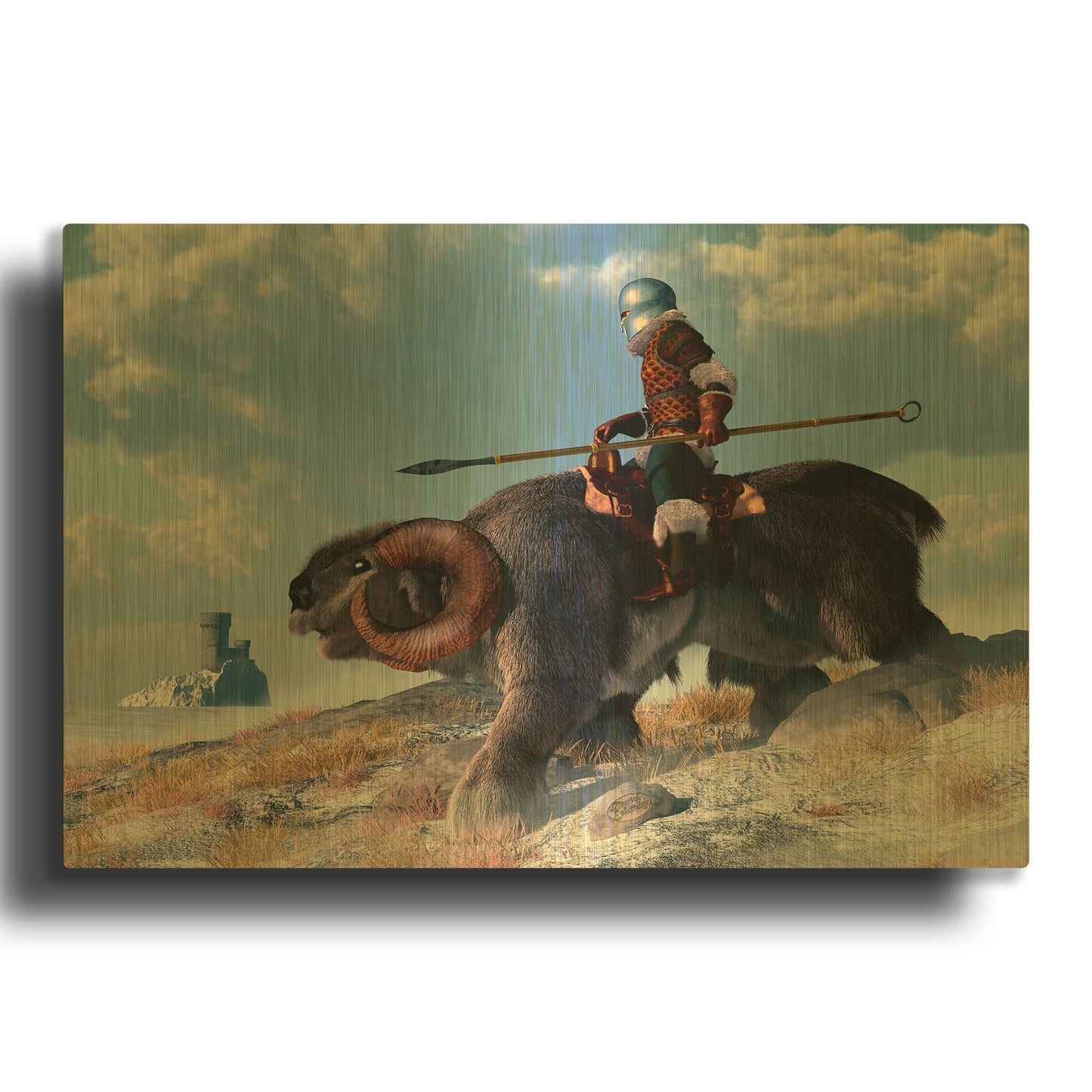 'Winter Warrior' By Daniel Eskridge Gold Metal Wall Art