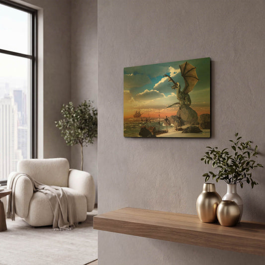 'Scourge Of The Sea' By Daniel Eskridge Gold Metal Wall Art