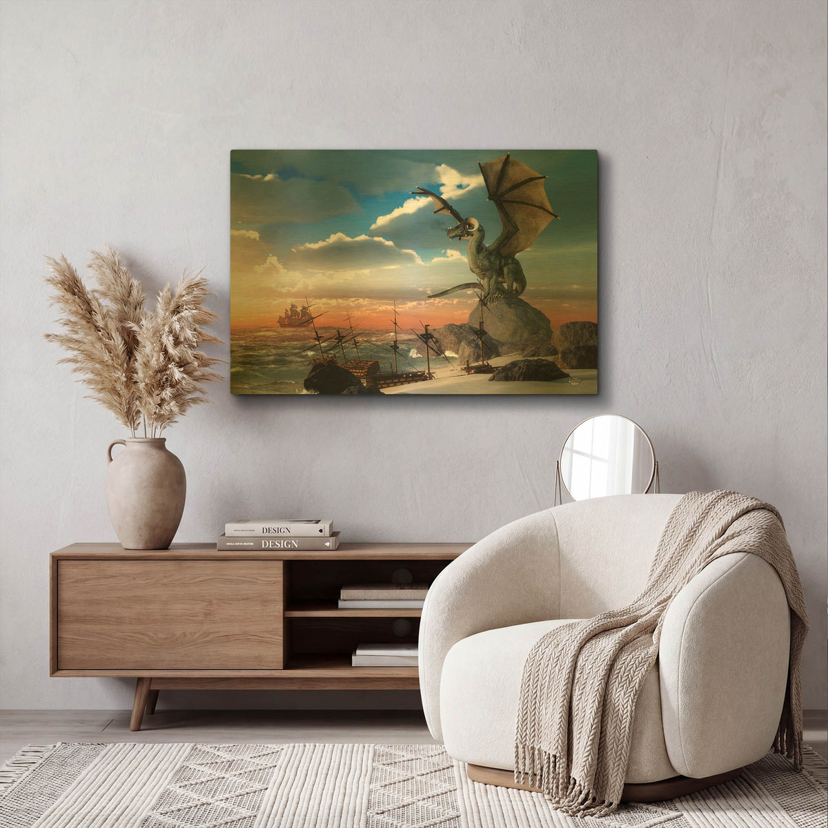 'Scourge Of The Sea' By Daniel Eskridge Gold Metal Wall Art