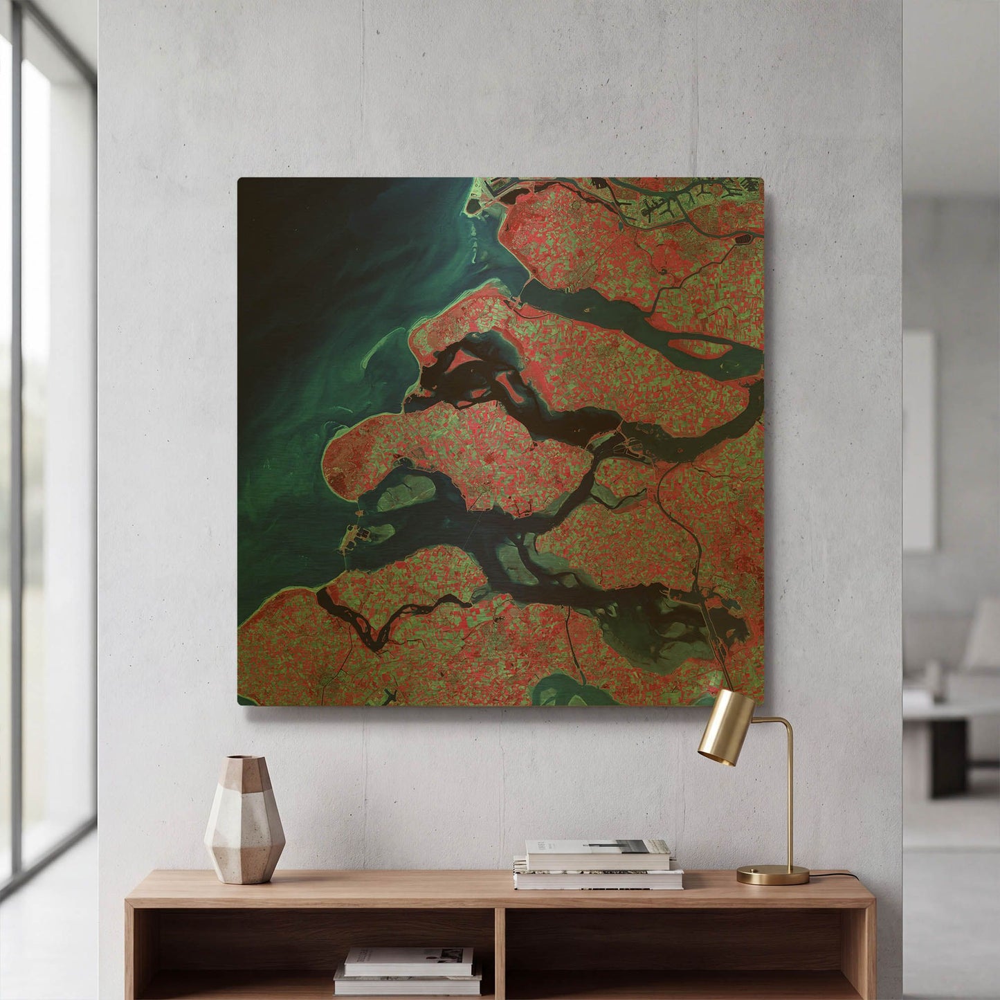 'Earth As Art Delta Region' By NASA Earth As Art Gold Metal Wall Art