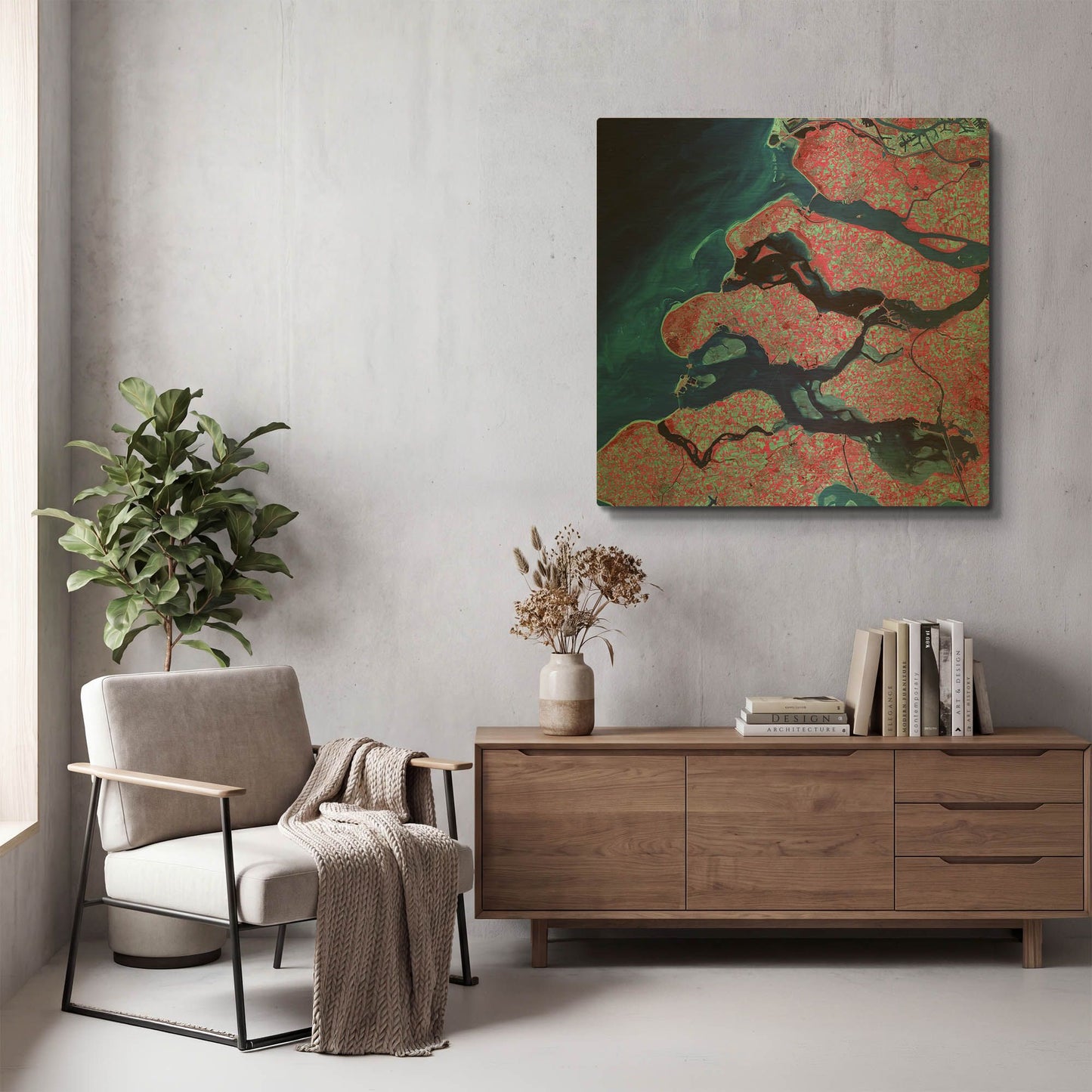 'Earth As Art Delta Region' By NASA Earth As Art Gold Metal Wall Art