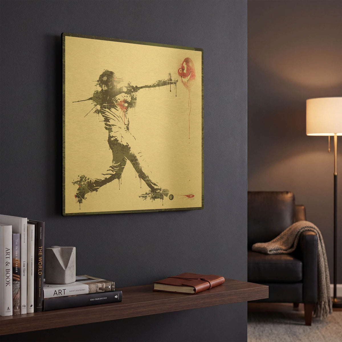'War' By Danksy Gold Metal Wall Art