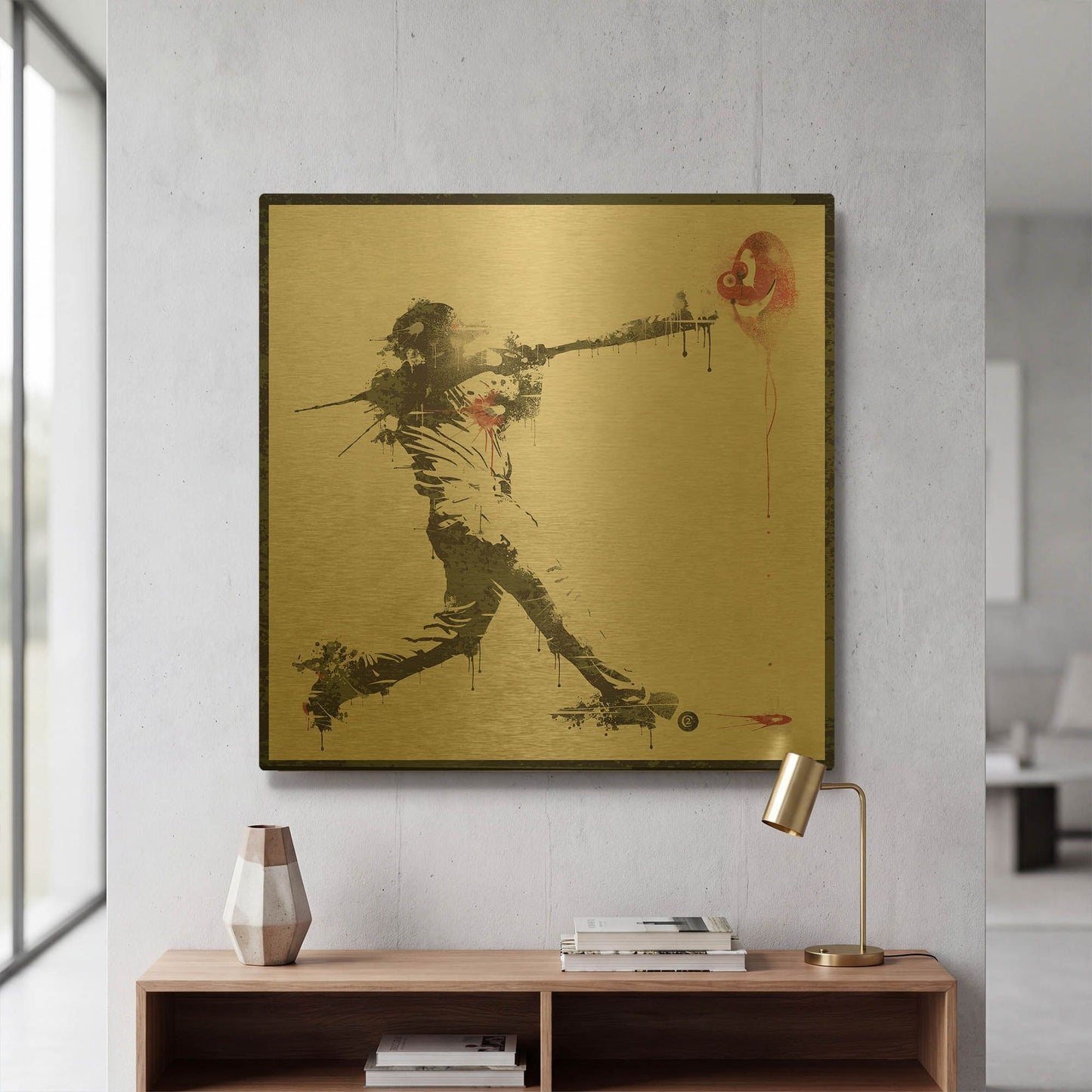 'War' By Danksy Gold Metal Wall Art