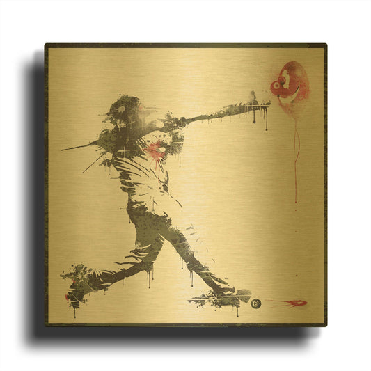 'War' By Danksy Gold Metal Wall Art