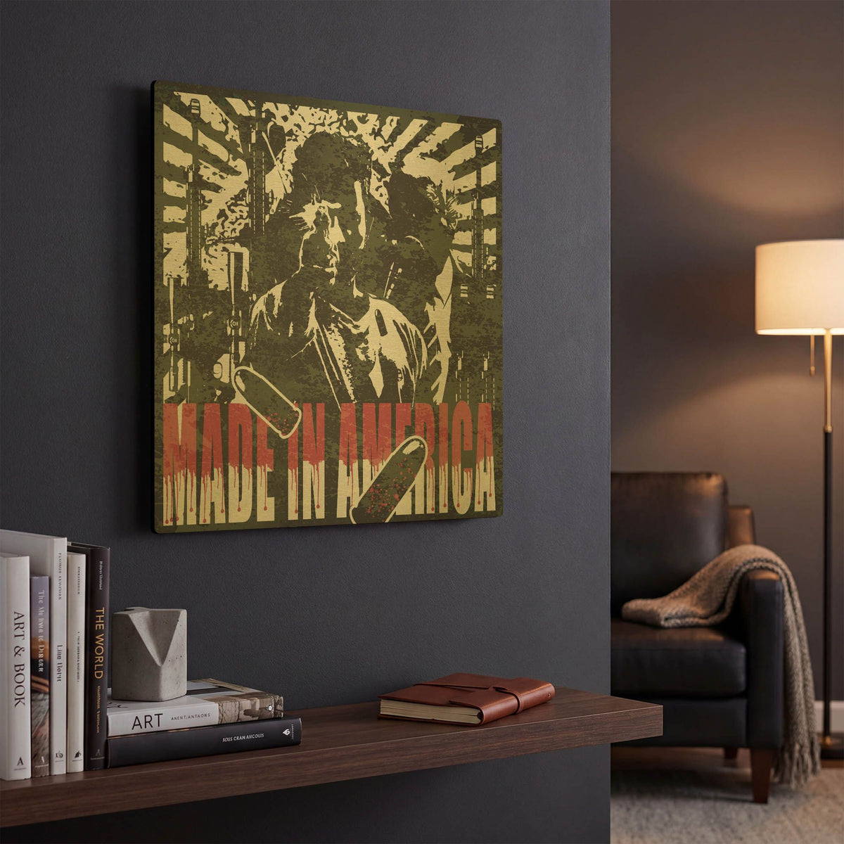 'Made In Merica' By Danksy Gold Metal Wall Art