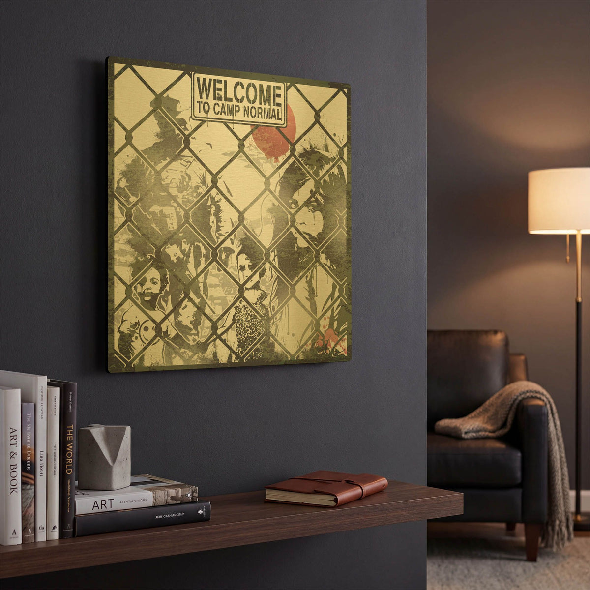 'Welcome' By Danksy Gold Metal Wall Art