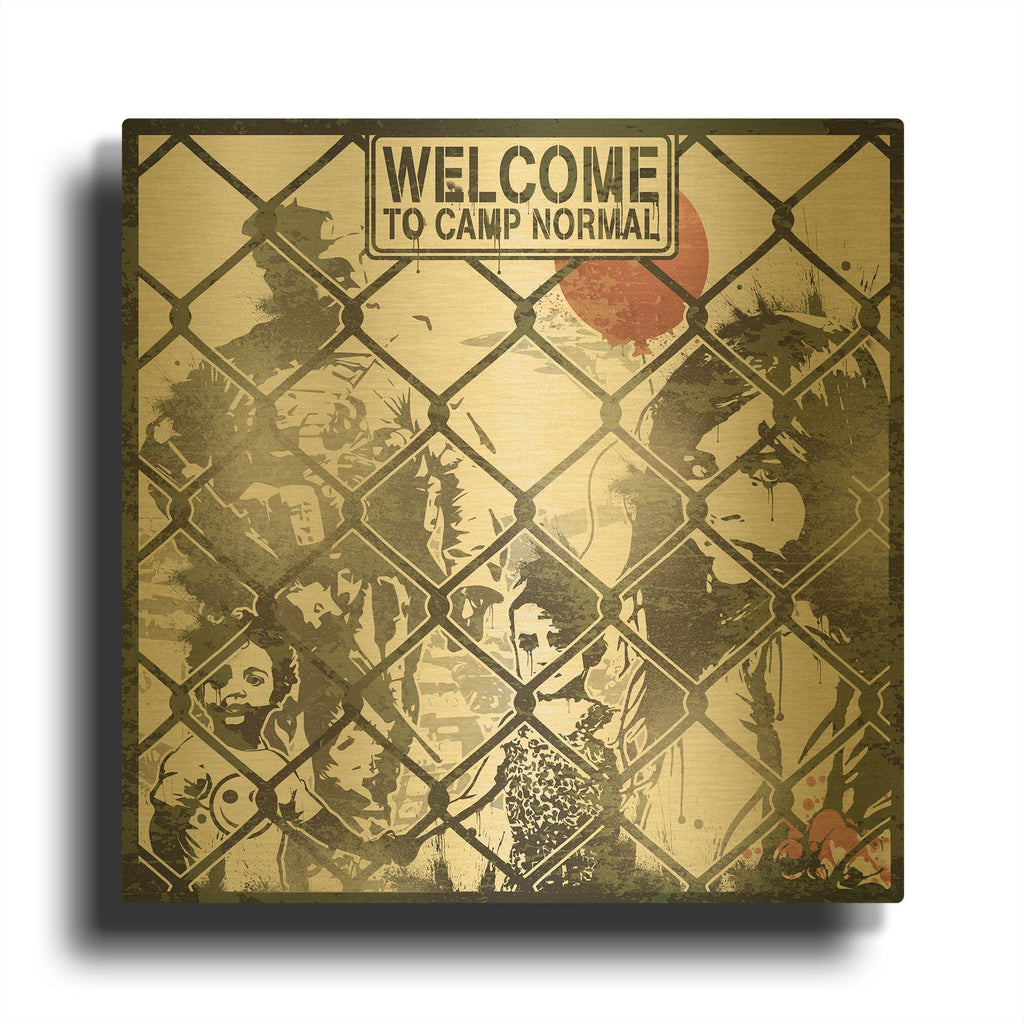 'Welcome' By Danksy Gold Metal Wall Art