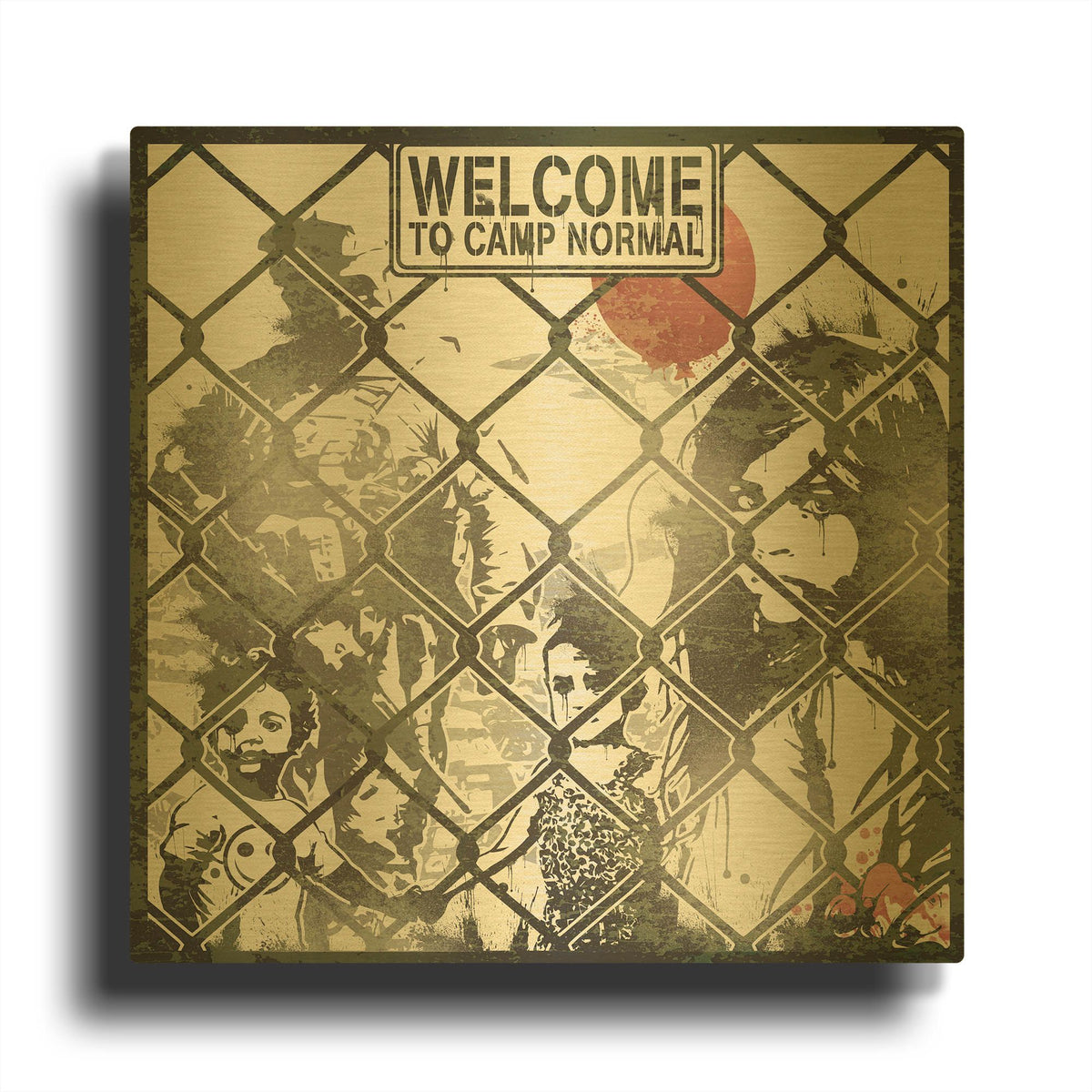 'Welcome' By Danksy Gold Metal Wall Art