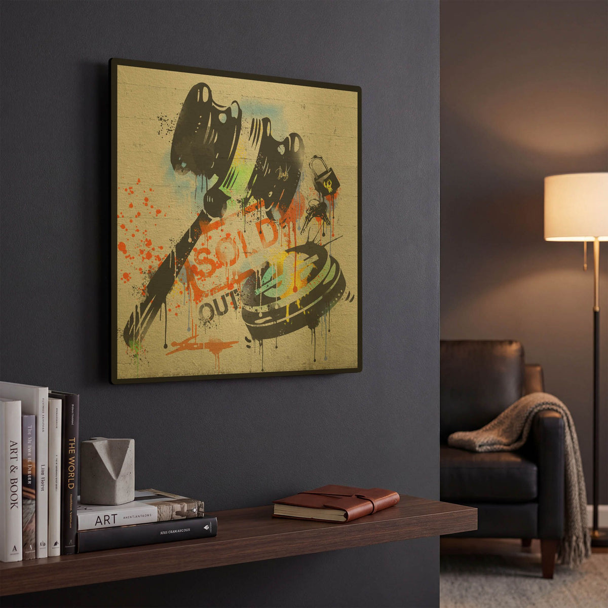 'Sold Out' By Danksy Gold Metal Wall Art