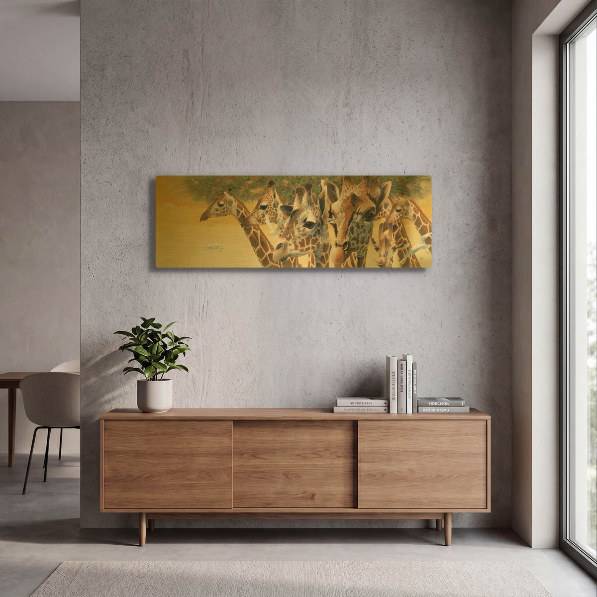'A Walk in the Sun' By Durwood Coffey Gold Metal Wall Art