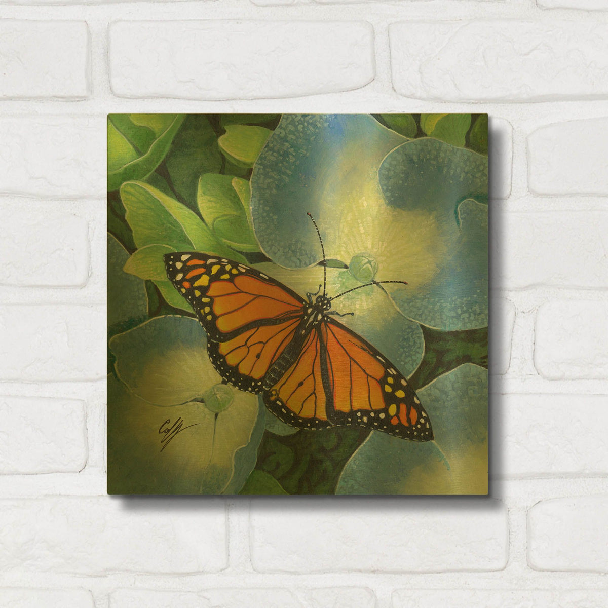 'Butterfly' By Durwood Coffey Gold Metal Wall Art