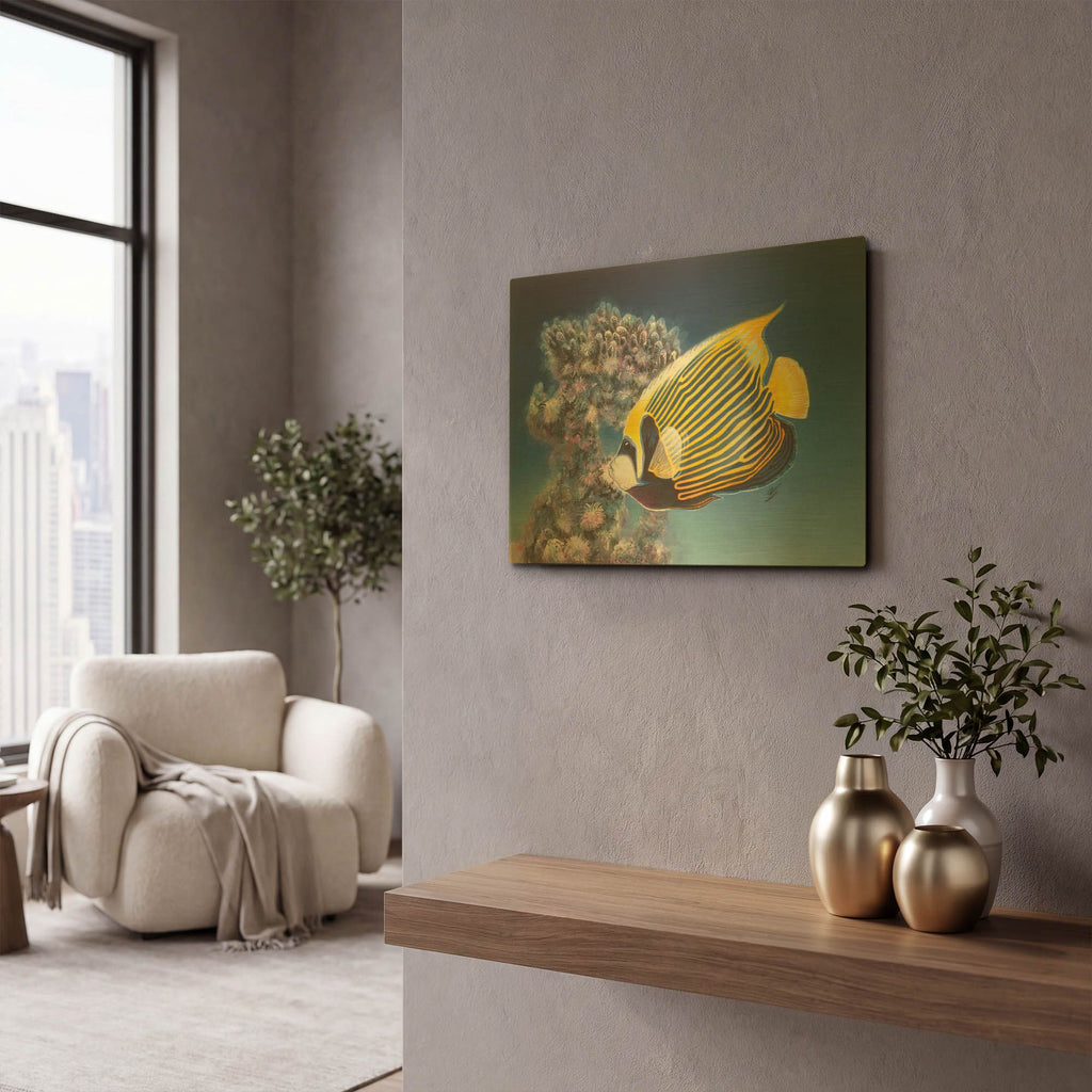 'Emperor Angel' By Durwood Coffey Gold Metal Wall Art