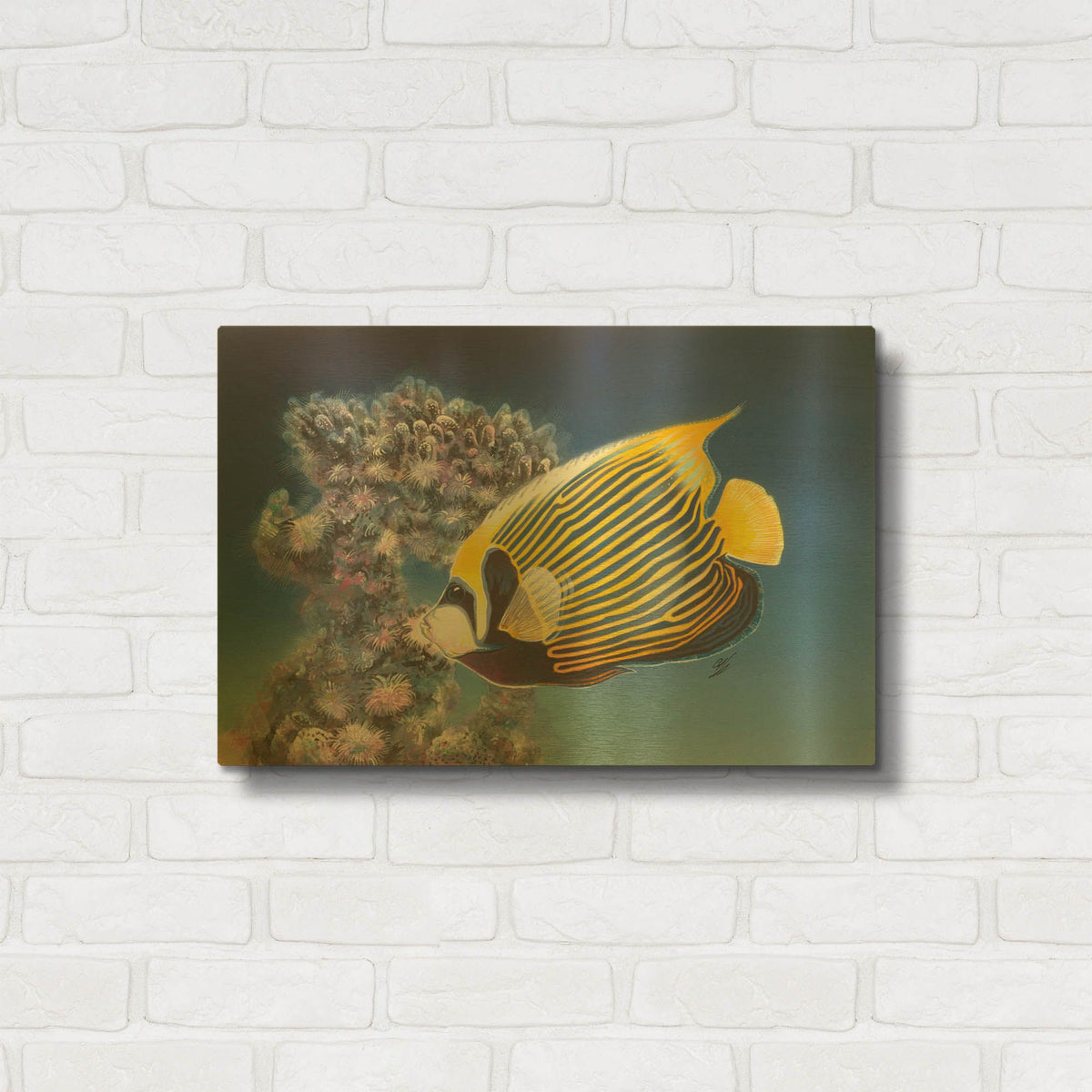 'Emperor Angel' By Durwood Coffey Gold Metal Wall Art