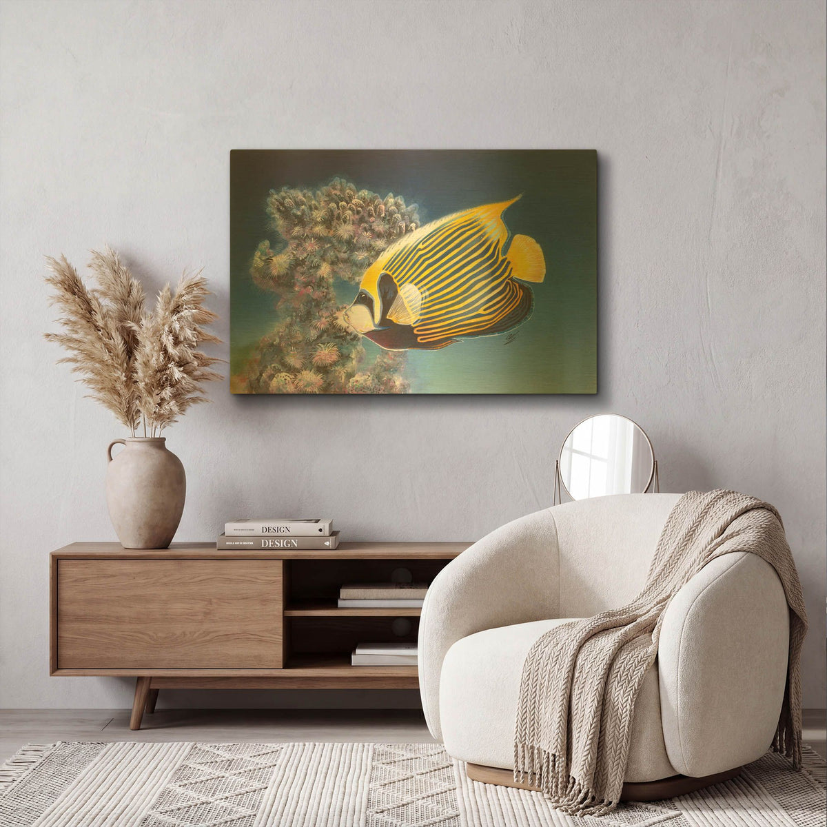 'Emperor Angel' By Durwood Coffey Gold Metal Wall Art