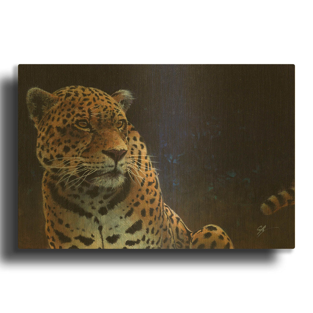 'Jaguar' By Durwood Coffey Gold Metal Wall Art