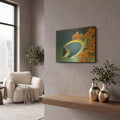 'Powder Blue Tang' By Durwood Coffey Gold Metal Wall Art