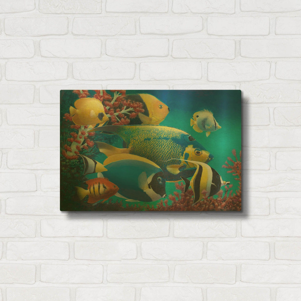 'Queen Angel' By Durwood Coffey Gold Metal Wall Art