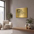 'Ravens Head' By Durwood Coffey Gold Metal Wall Art