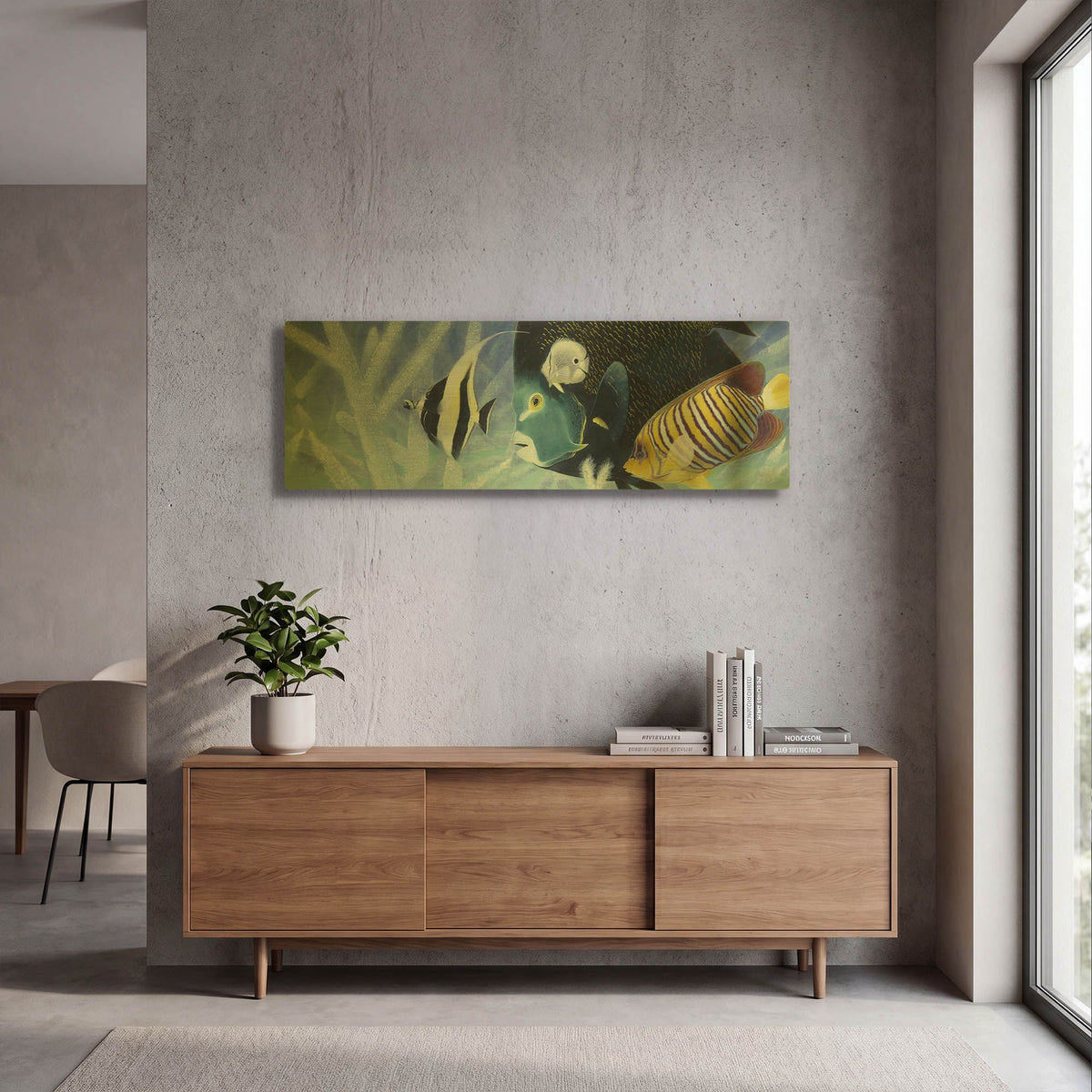 'Reef I' By Durwood Coffey Gold Metal Wall Art