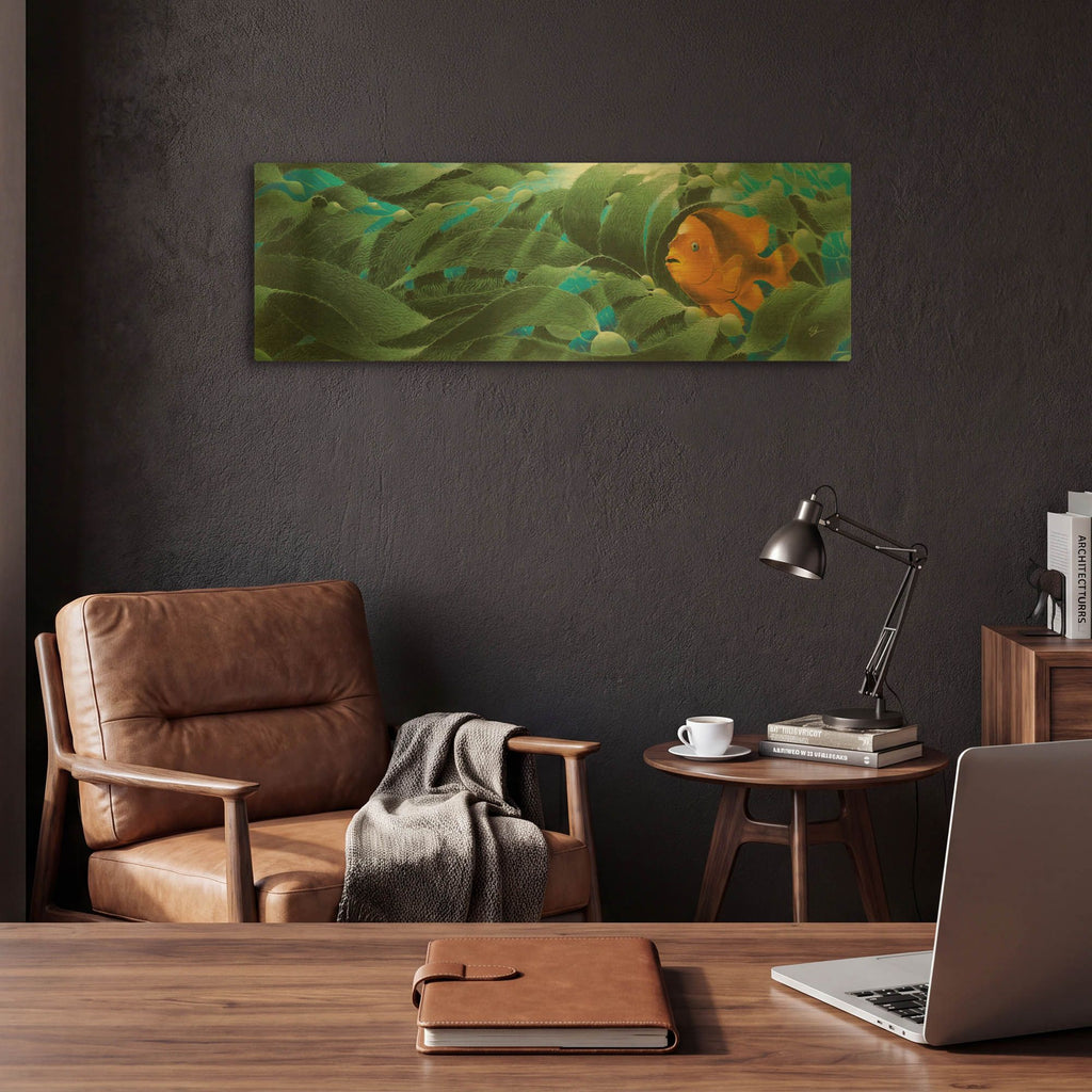 'The Emerald Forest' By Durwood Coffey Gold Metal Wall Art