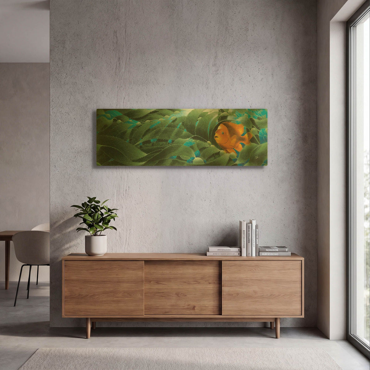 'The Emerald Forest' By Durwood Coffey Gold Metal Wall Art