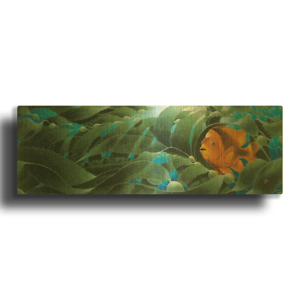 'The Emerald Forest' By Durwood Coffey Gold Metal Wall Art