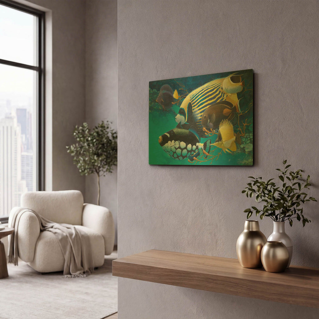 'Emporer Angel' By Durwood Coffey Gold Metal Wall Art