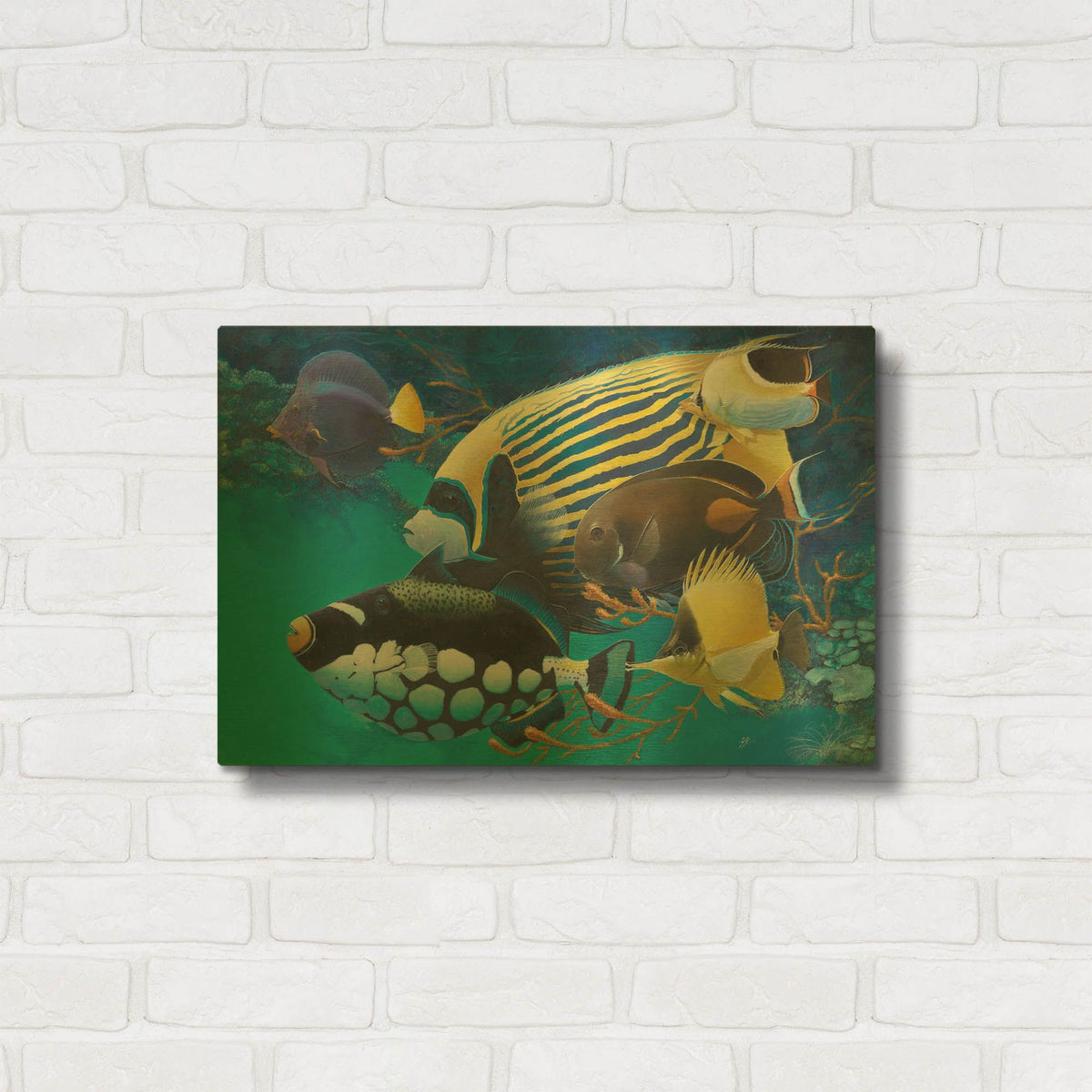 'Emporer Angel' By Durwood Coffey Gold Metal Wall Art