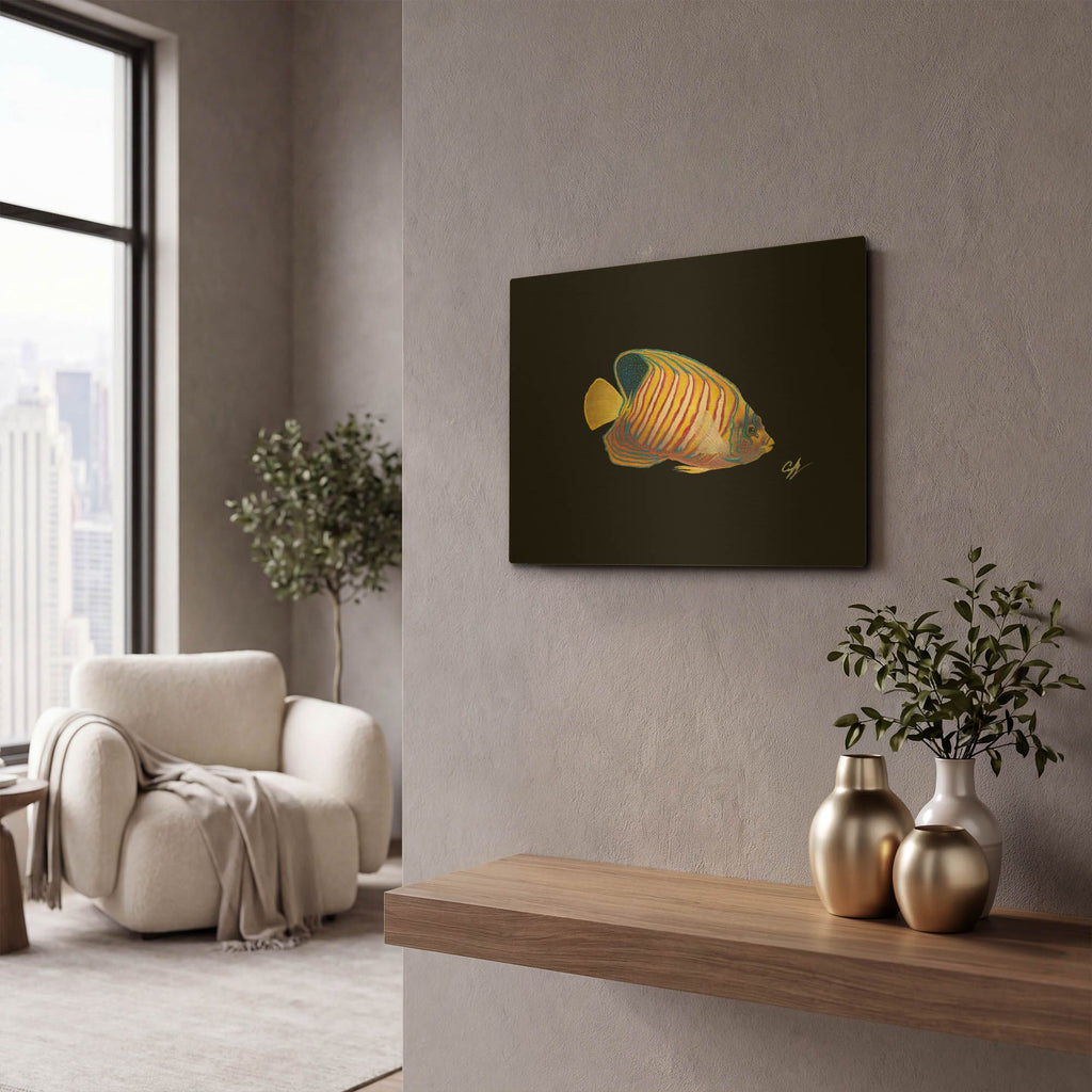'Regal Angel' By Durwood Coffey Gold Metal Wall Art