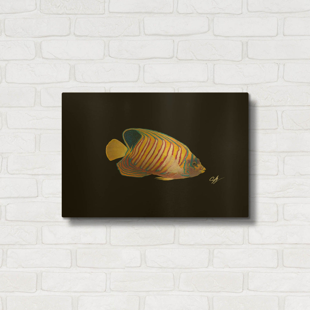 'Regal Angel' By Durwood Coffey Gold Metal Wall Art